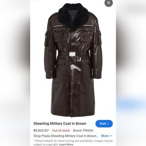 Prada runway military coat